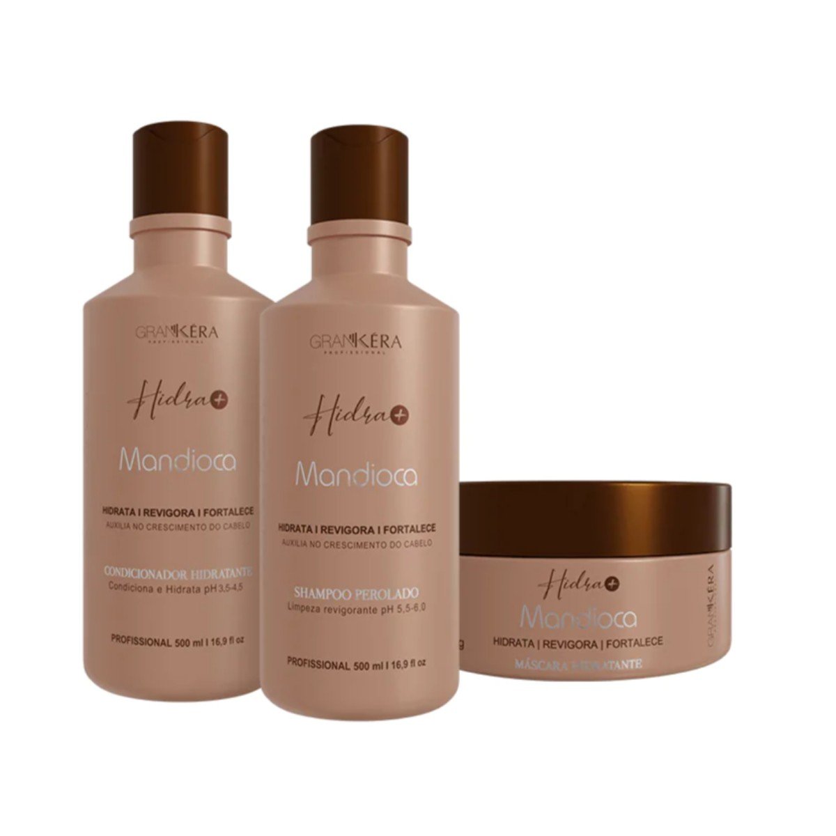 Kit Mandioca Grankera Hidra Mais - 3 Produtos